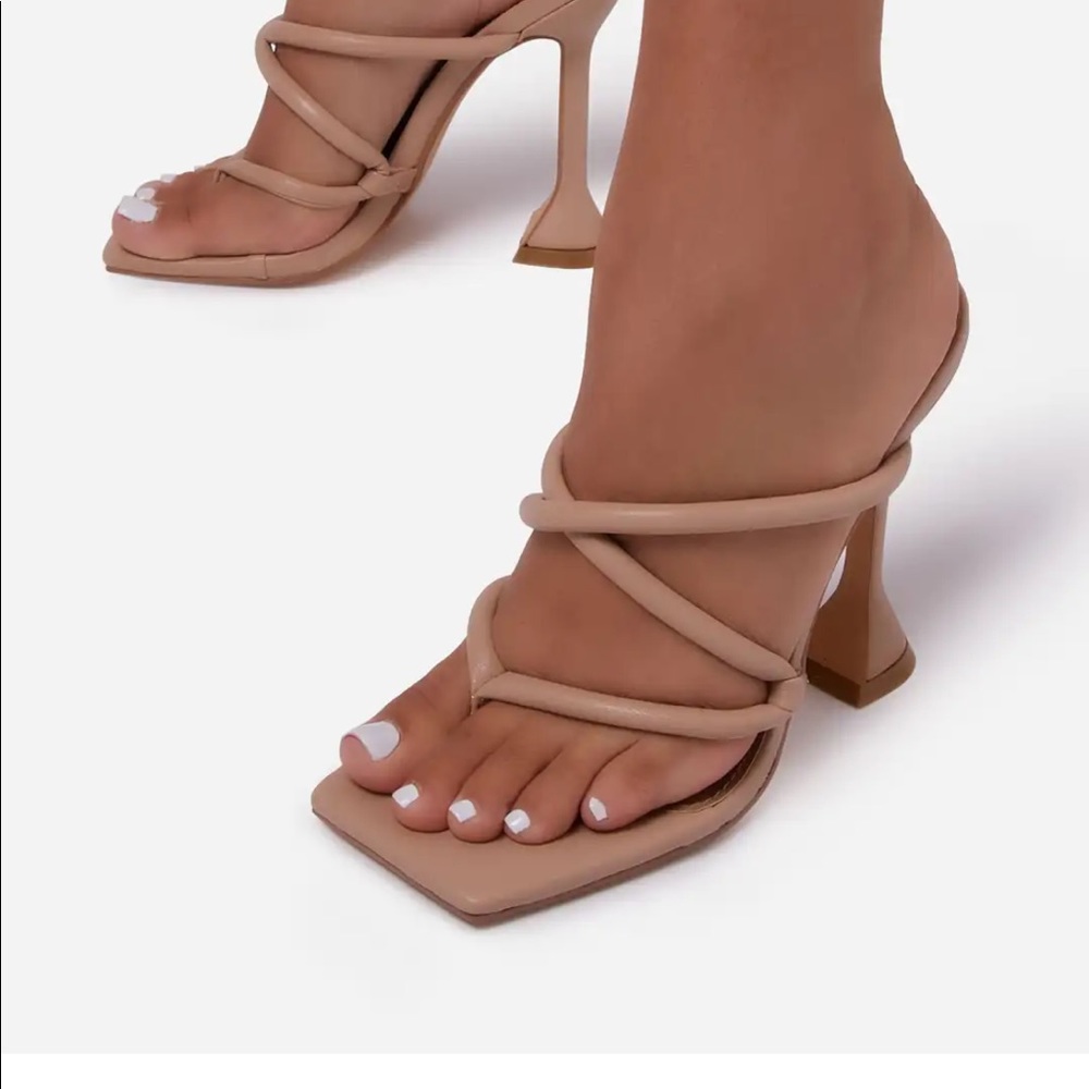 EGO OFFICIAL STRAPPY NUDE HEELS